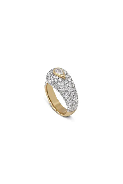 Sense of Atelier Aurea Drop Zircon Stone Ring-Gold