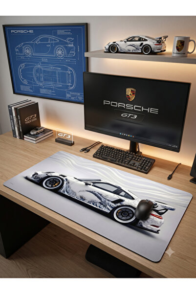 RUGRUMBA Gt3 Rs Ocean Spirit 40X90Cm Gaming Player XL Large Size Non-Slip Bas...