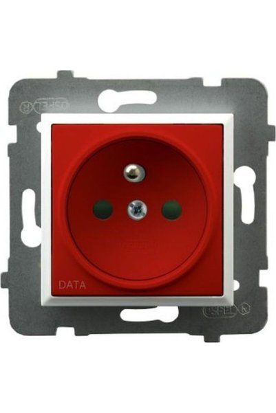 OSPEL Priză electrică simplă Aria, roșie
