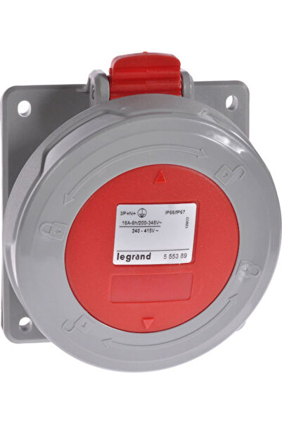 Legrand Priză de placă 5P 16A 400V Roșu IP67 P17 Tempra Pro 555389