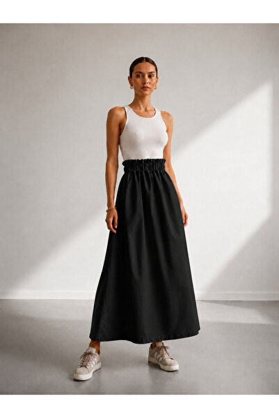 Viva Vogue Relaxed Fit Gabardine Skirt
