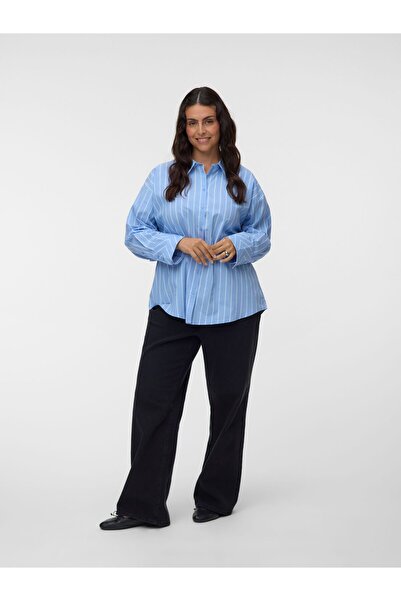 Veromoda Curve Weit geschnitten VMCTESSA Hohe Taille Weiter Beinschnitt Jeans