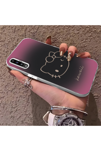 SLIMFELT Samsung Galaxy A50/A50S/A30S Uyumlu Sade Kedi Desenli Sert Kılıf, Dü...
