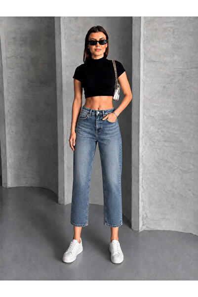 Safari Women's High Waist Cropped Slim Fit Skinny Jeans