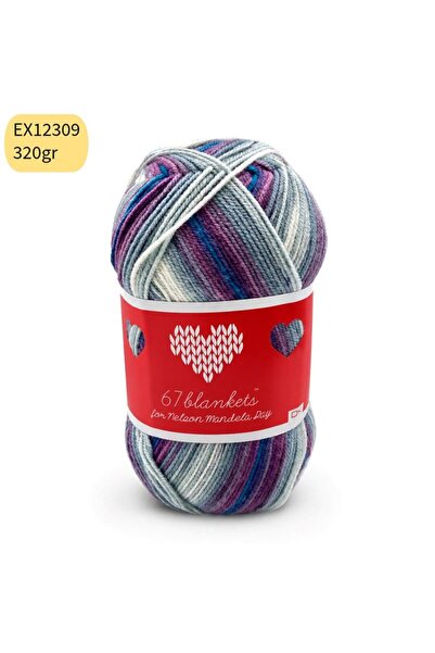 Oxford İplik İhraç Fazlası Dev Yumak 320 gr Akrilik Ebruli EX12309