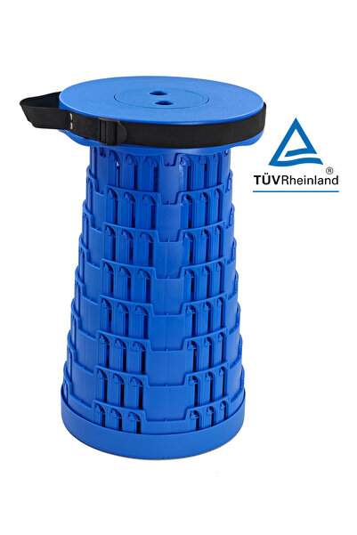 POWERTECH πτυσσόμενο καρεκλάκι HUH-0234, αντοχή έως 250kg, 25.5x45cm, μπλε
