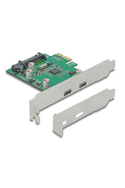 DELOCK κάρτα επέκτασης PCIe x1 σε 2x USB-C 90493, 5Gbps