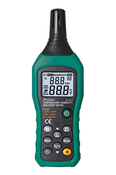 Proskit ψηφιακό θερμόμετρο & υγρασιόμετρο MT-4616, -20~60 °C, 0~100% RH