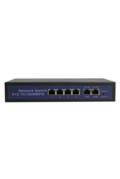 Longse Διακόπτης PoE HT412, 4 θύρες LAN & 2 θύρες WAN, 10/100Mbps