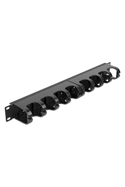 DELOCK cable management 66849 για rack 19"/1U, 10x γάντζοι, μαύρο