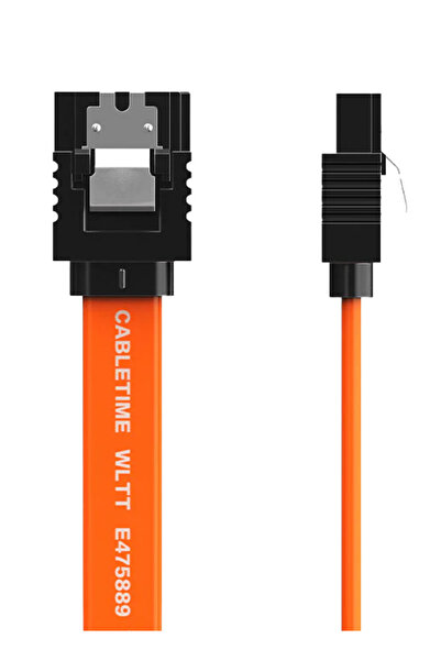 Cabletime καλώδιο SATA III CT-SATA3, 6Gbps, 0.50m, πορτοκαλί