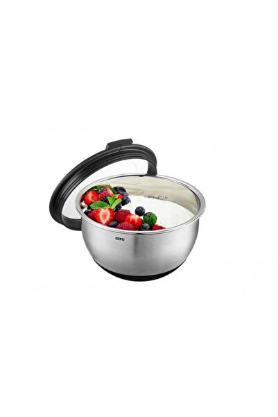 GEFU Bol metalic MUOVO 12cm, cu capac transparent, baza antiderapanta