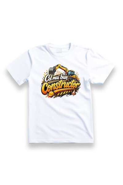 OEM Tricou personalizat cu mesaj: "Cel mai bun constructor", model 1, 100% bu...