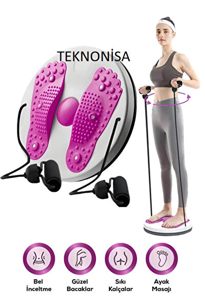 teknonisa Twister Spor Aleti Bel ve Karın Kol Sıkılaştırıcı, Masaj Etkili Egz...