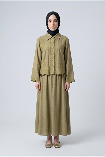 Ahsen Skirt Suit Set Lower and Upper 26Ytkm9773