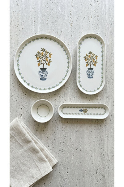 FARİKA Set de mic dejun Lemon din 16 piese pentru 6 persoane - Set de mic dej...