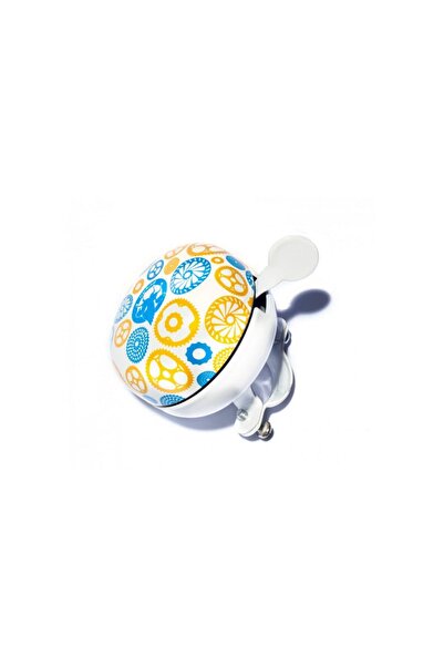 OEM Κουδούνι Pegas Ding-Dong 60mm, μοντέλο 5, Ατσάλι, Λευκό με Μπλε+Καφέ