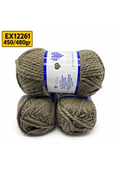 Oxford İplik Export Surplus 3-Pack 450-480Gr Thick Acrylic Pale Khaki Ex12261