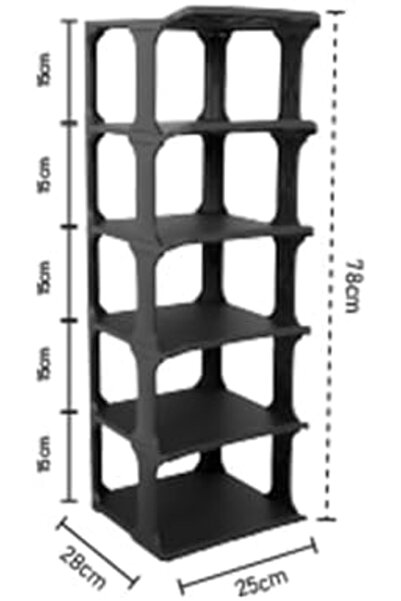 Yıldızan Anthracite 5-Tier Shoe Rack 931845