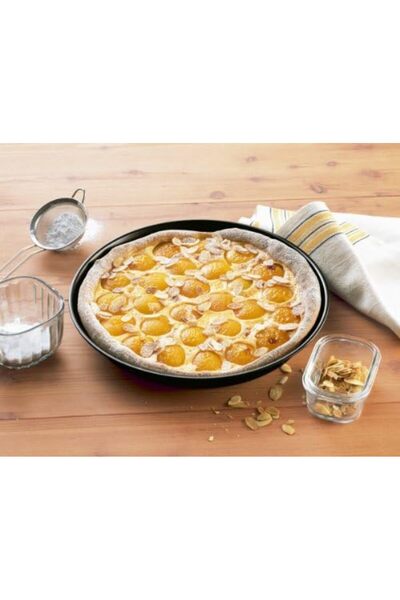 Yıldızan Edl Shop Original Delicious Oven/Pizza Tray Ø28 Cm, Alloy Steel, Bla...