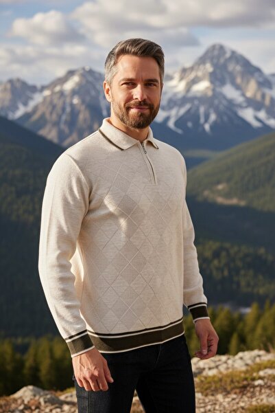 Kamalı Self Patterned Sweater