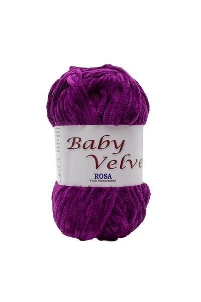 ROSA Pachet fir tricotat catifelat Baby Velvet 174, 5 bobine, micropoliester ...