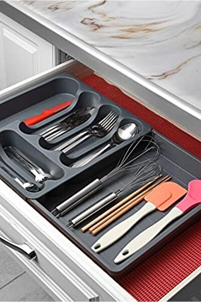 Yıldızan Nht Shop Extendable Sliding Spoon Holder, Practical Drawer-Inside Ad...