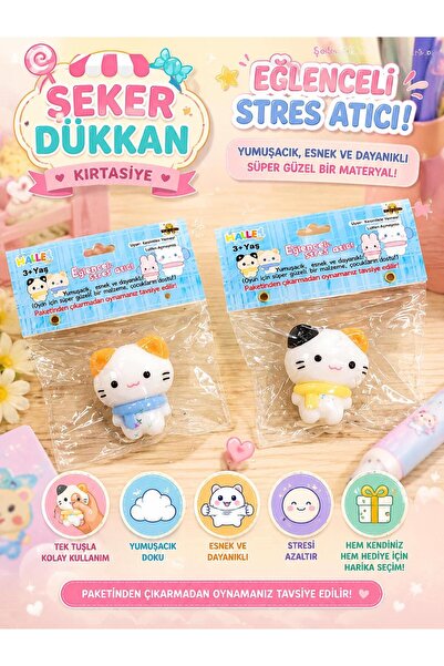 ÖZ KIRTASİYE Kedi Yapışabilen Sukuşi - Squishy Kedi- Muhteşem Hisli Stres Oyu...