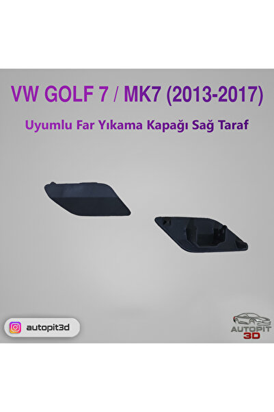 AutoPit 3D Volkswagen Golf 7 / MK7 (2013-2017) Uyumlu Far Yıkama Kapağı Sağ T...