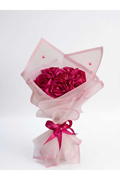 7 li pembe yapay gül buketi / hediye buketi