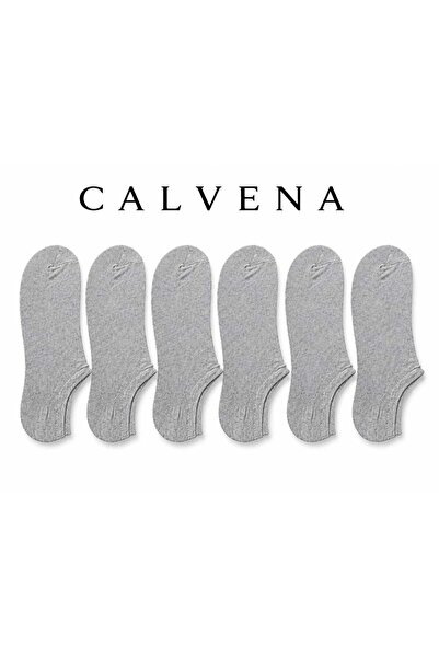 Calvena Women's 6 Pairs of Gray Summer Socks