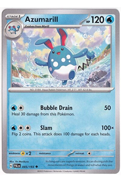 Pokemon أزوماريل 045/193 - باديدا إيفولد - بطاقة (لون النعناع)
