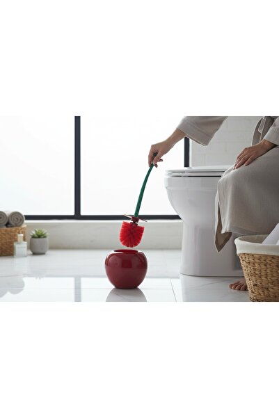 OEM Cherry-shaped toilet brush, long Anatomical handle. Compact design, durab...
