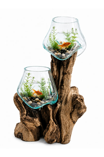 Generic Jazaz Decor Masterpiece with Natural Wood Base