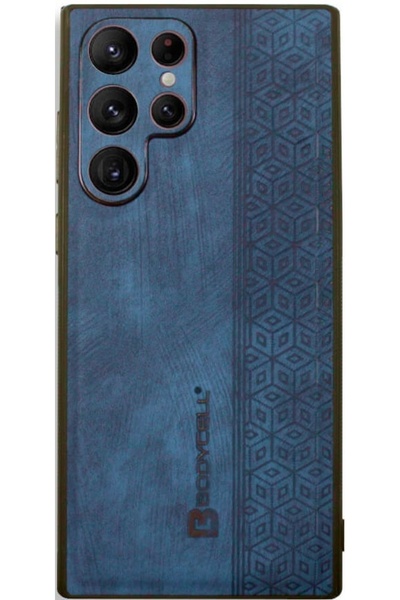 Bodycell Pattern Leather - Σκληρή Θήκη Samsung Galaxy S22 Ultra 5G - Blue