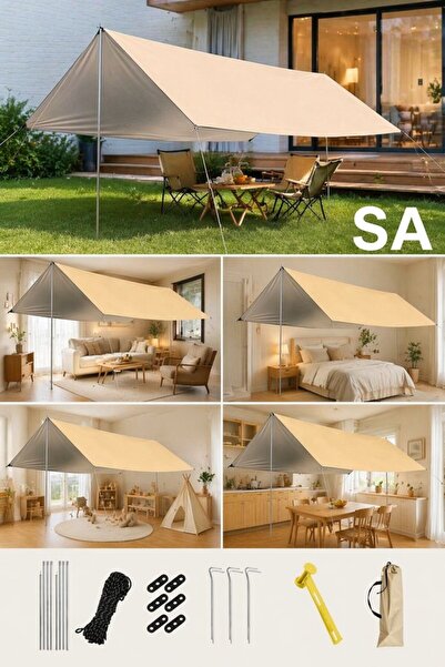Generic 1 Piece 210T Polyester UV Protection Camping Canopy Tent 3x3m Waterpr...