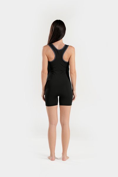 BAE MODEST Women’s Athletic One-Piece Swimsuit with Contrast Piping