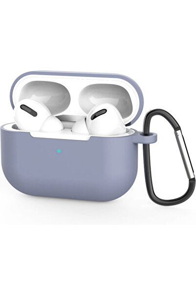 OEM Θήκη σιλικόνης με γάντζο σε λιλά χρώμα για Apple AirPods Pro 3