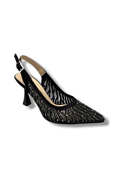 Cakgo Desire 467-26 Satin Silvery Stone Thin Heel Women's Evening Dress Shoes