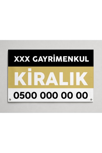 baskidiji Emlak Firmanıza Özel Kiralık & Satılık Branda Afiş 70x100