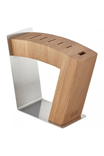 ROESLE Suport de cutite, ROESLE, lemn/inox, pentru 6 cutite, antiderapant, maro