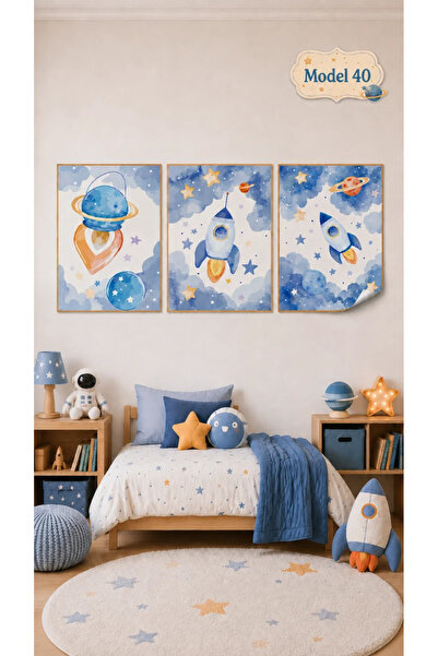 Akıllı Kağıt Static Cling Table - Poster Children's Room (Model-40)