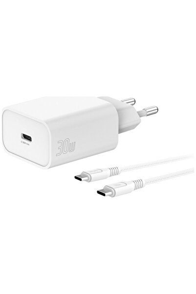 4smarts VoltPlug 30W USB-C Σετ Φορτιστή, Λευκό