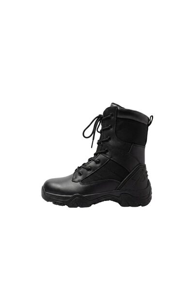 Patriot Bocanci de pază militari piele action antiderapanți fermoar lateral O...