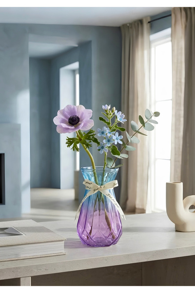 HOMİNG Staklena vaza u boji mesečine 14 cm 242828