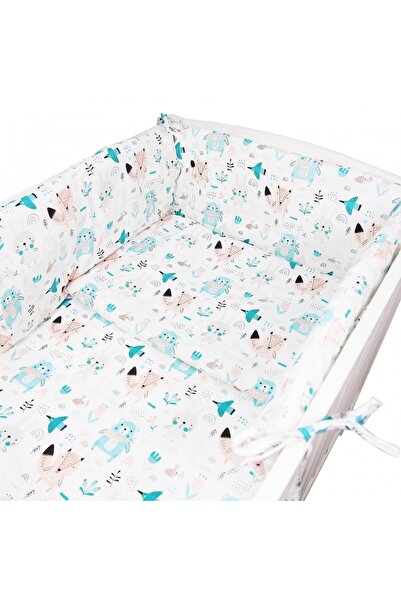 Kersten Set lenjerie de patut 3 piese Kerstin Woodland Animals cu husa de pil...