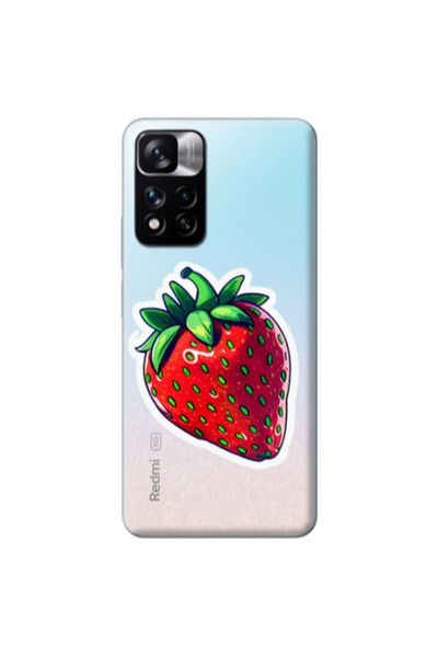 Other Xiaomi Redmi Note 11 Pro 5G strawberry Transparent Silicone TPU Θήκη