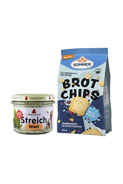 Zwergenwiese Pachet Aperitiv Bio – Cremă Tartinabilă de Leurda cu Chipsuri Cr...