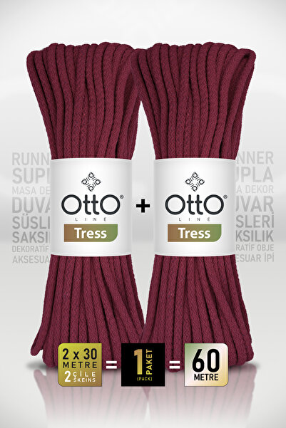 Otto Tress - Roșu Claret (5065) - Pachet de 2 x 30m/6mm/500gr - Supla, Șnur d...