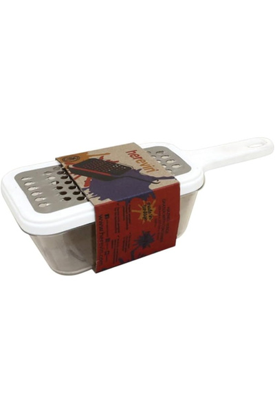 B&D Grater with Container, 550ml Capacity, Stainless Steel Blade, White